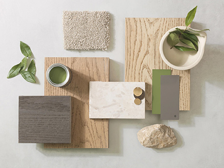 Composite decking mood board for architectural finishes