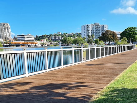 Coppered oak commercial deck