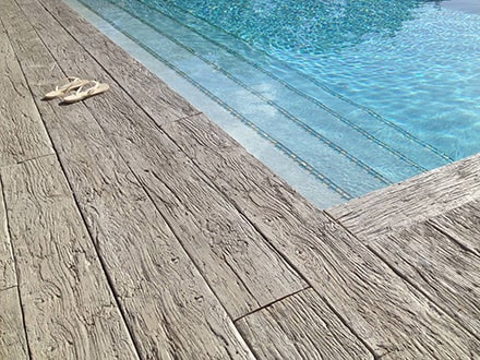 Driftwood pool deck