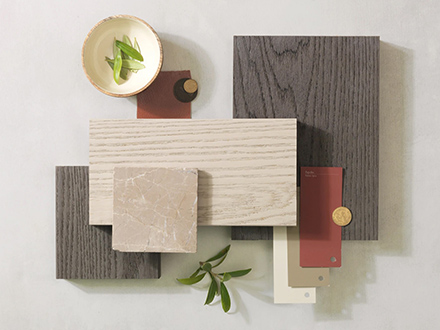 Ebony Grey architectural mood board for low maintenance finishes