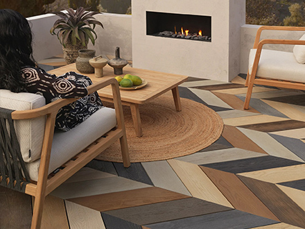 Ashwood used in a stunning multi-coloured composite deck