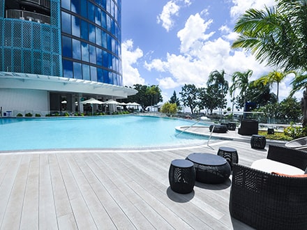 Smoked Commercial Pool Deck